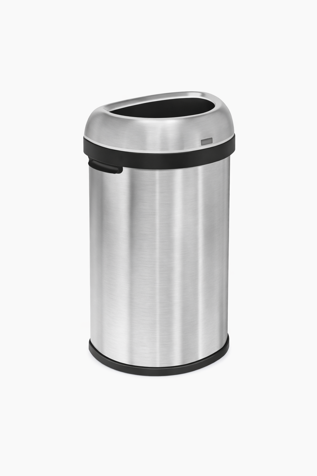 Open Top Trash Can, Half-Round, 21 Gallon