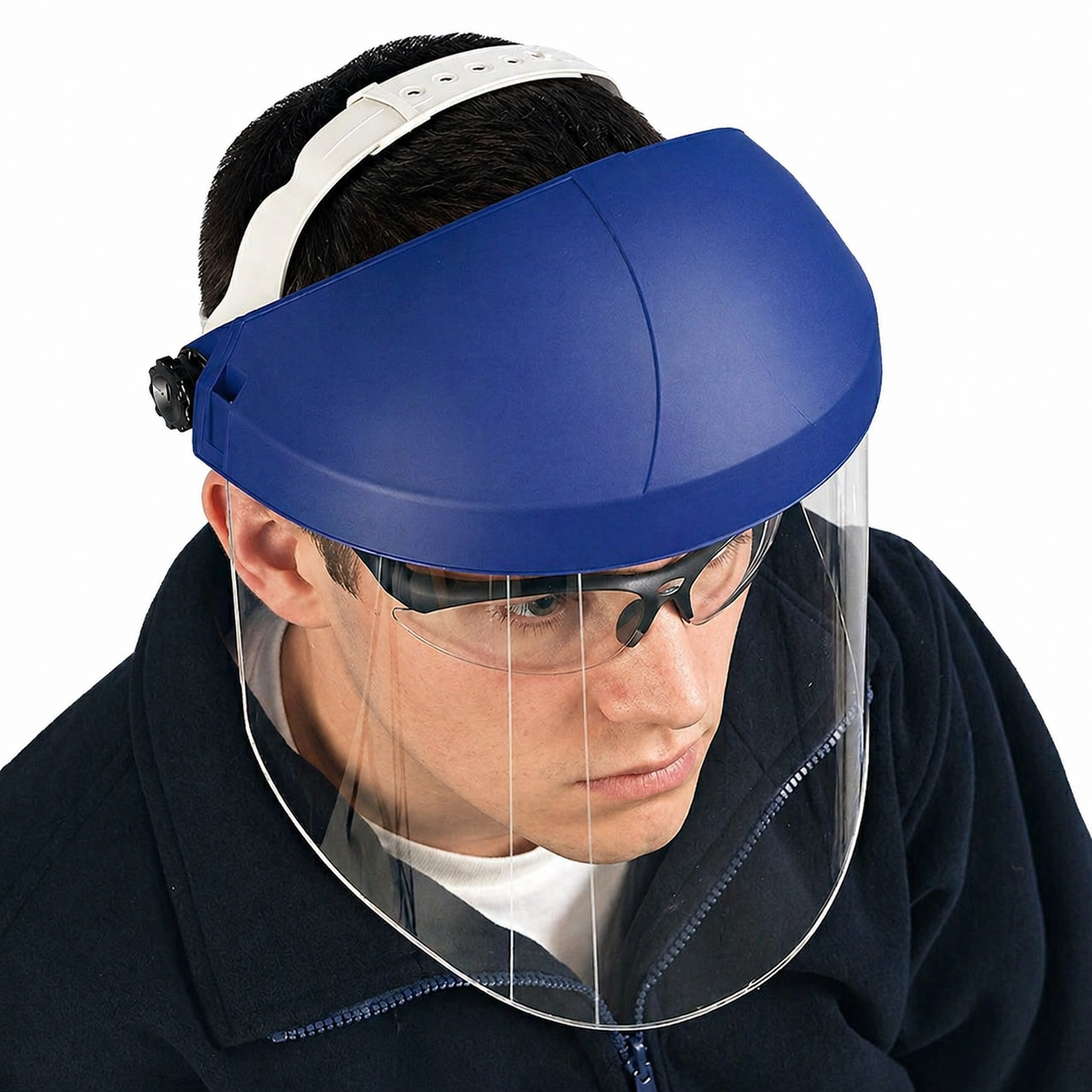 3M headgear and face shield assembly for workplace face protection