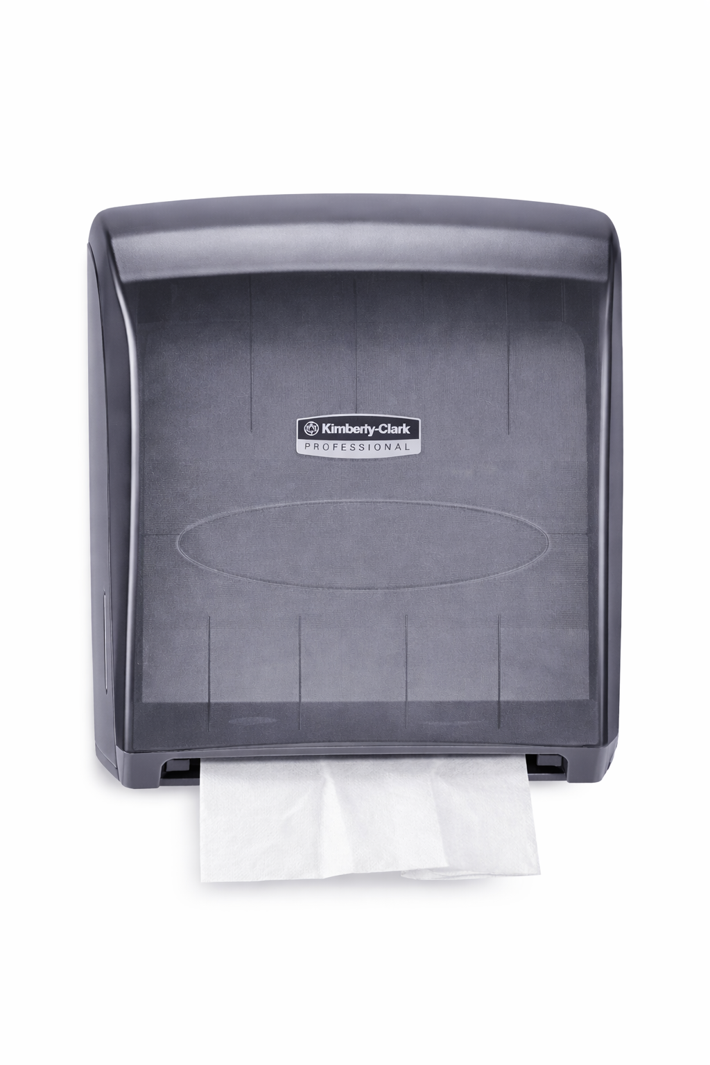 Folded Paper Towel Dispenser, Plastic, Smoke