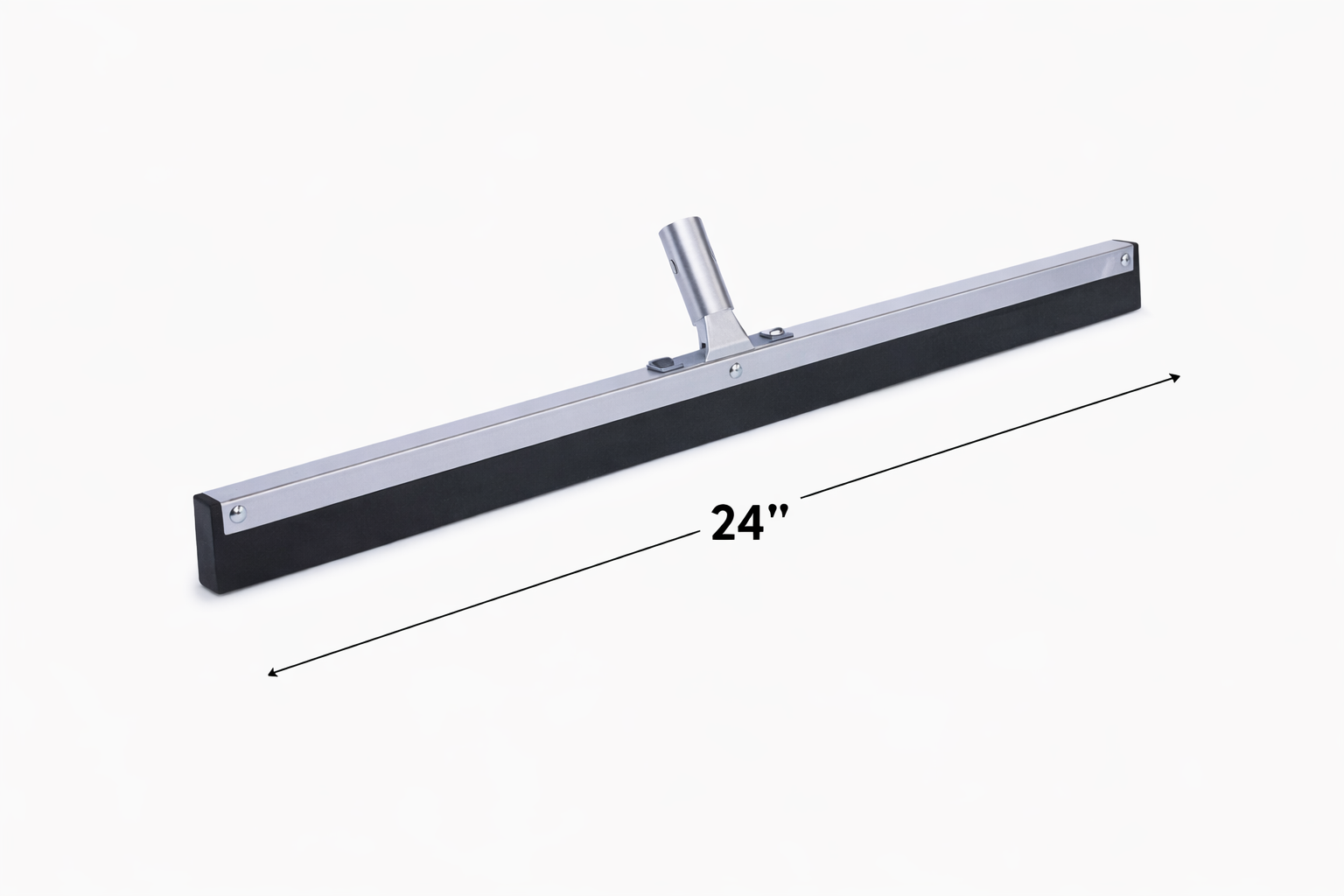 Industrial Floor Squeegee, Straight Rubber, 24 in.