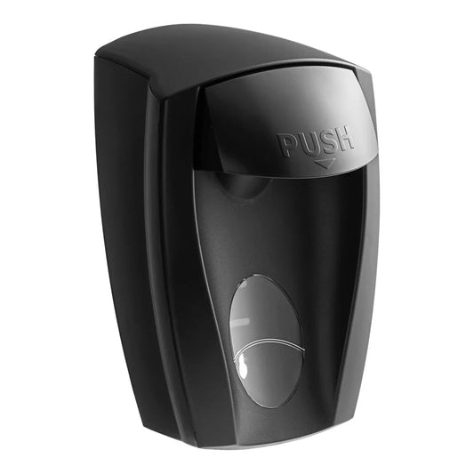 black 1000 mL automatic foaming soap dispenser for commercial restrooms and hand hygiene programs