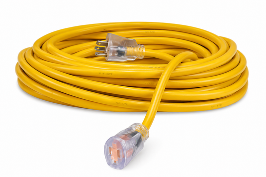 Heavy Duty Extension Cord, 50 ft., 10/3 Gauge, 20 Amp, Yellow