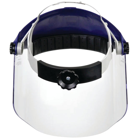 3M H8A ratchet headgear with polycarbonate face shield, clear lens, adjustable fit