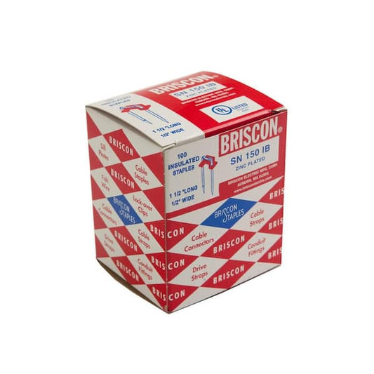 1-1/2 in. x 1/2 in. Red Insulated Cable Staples, 100-Pack – Low-Voltage Wire Management