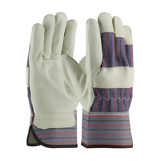 Industrial Leather Palm Safety Cuff Gloves