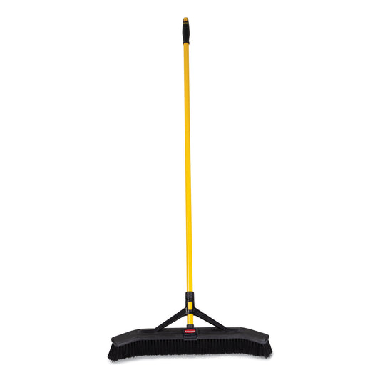 Rubbermaid Maximizer 24 inch push broom for commercial floor sweeping and facility maintenance