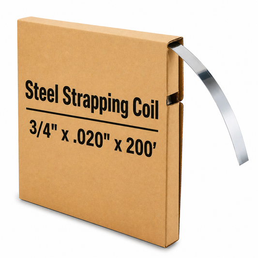 Portable Punched Steel Strapping Coil, 3/4 in. x .020 in. x 200 ft.
