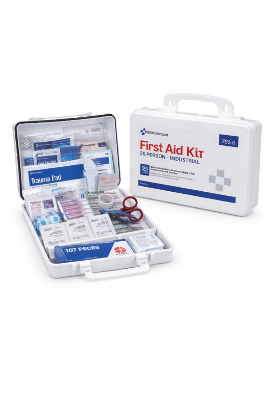 25 person first aid kit for workplace emergency preparedness and facility safety