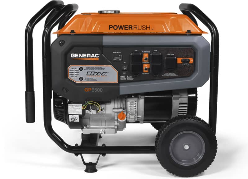 Generac Portable Generator, 6,500 Rated Watts