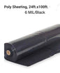 BLACK OPAQUE POLY SHEETING  24’ x 100’ 6 MIL