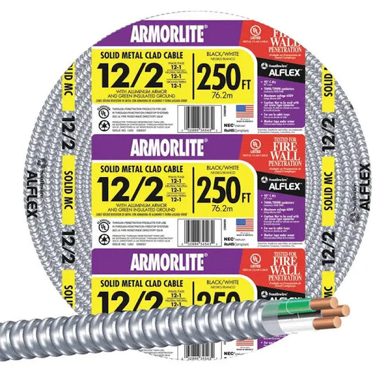 MC Armored Cable - 12/2 with Ground, 250 ft.