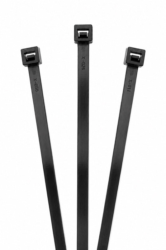 Black nylon cable ties 8 inch 100 pack product image