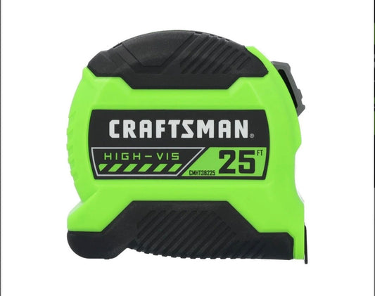 CRAFTSMAN HI-VIS 25 ft tape measure front view