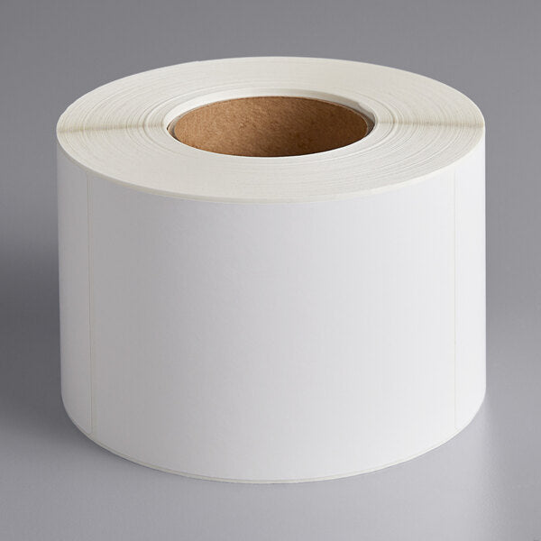 Direct thermal labels, 4 x 6 in., white, permanent adhesive, 500 labels per roll