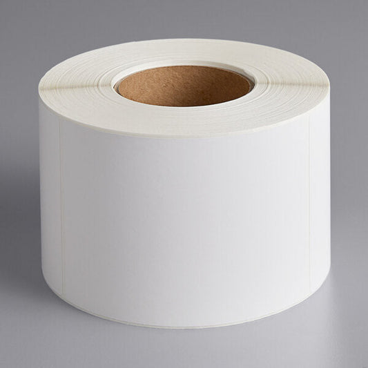 Direct thermal labels, 4 x 6 in., white, permanent adhesive, 500 labels per roll