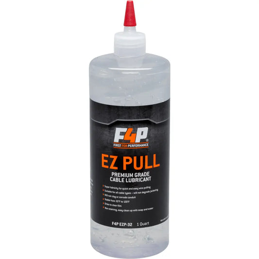 F4P EZ Pull premium grade cable lubricant in 32 oz squeeze bottle