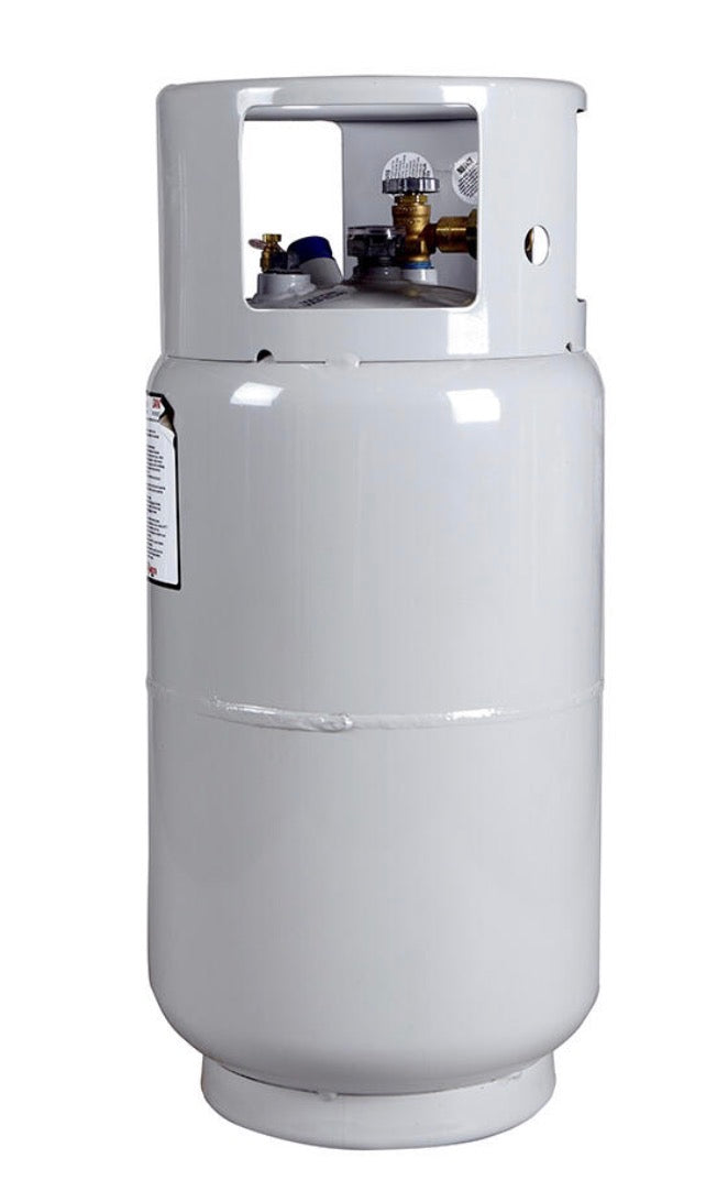 Flame King 33.5 lb White Steel Forklift Propane Cylinder