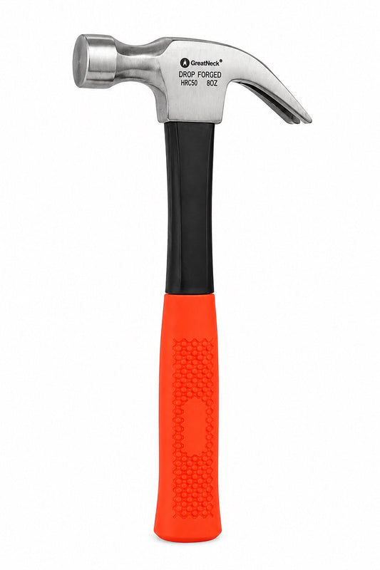 GreatNeck 8 oz fiberglass handle curved claw hammer product image