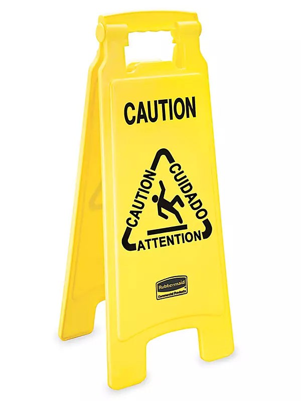 Wet Floor Sign, Standing, English