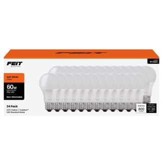 LED A19 light bulbs 60 watt equivalent soft white 24 pack