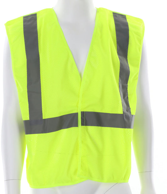 MCR Safety CL2MLM ANSI Class 2 High-Visibility Lime Safety Vest