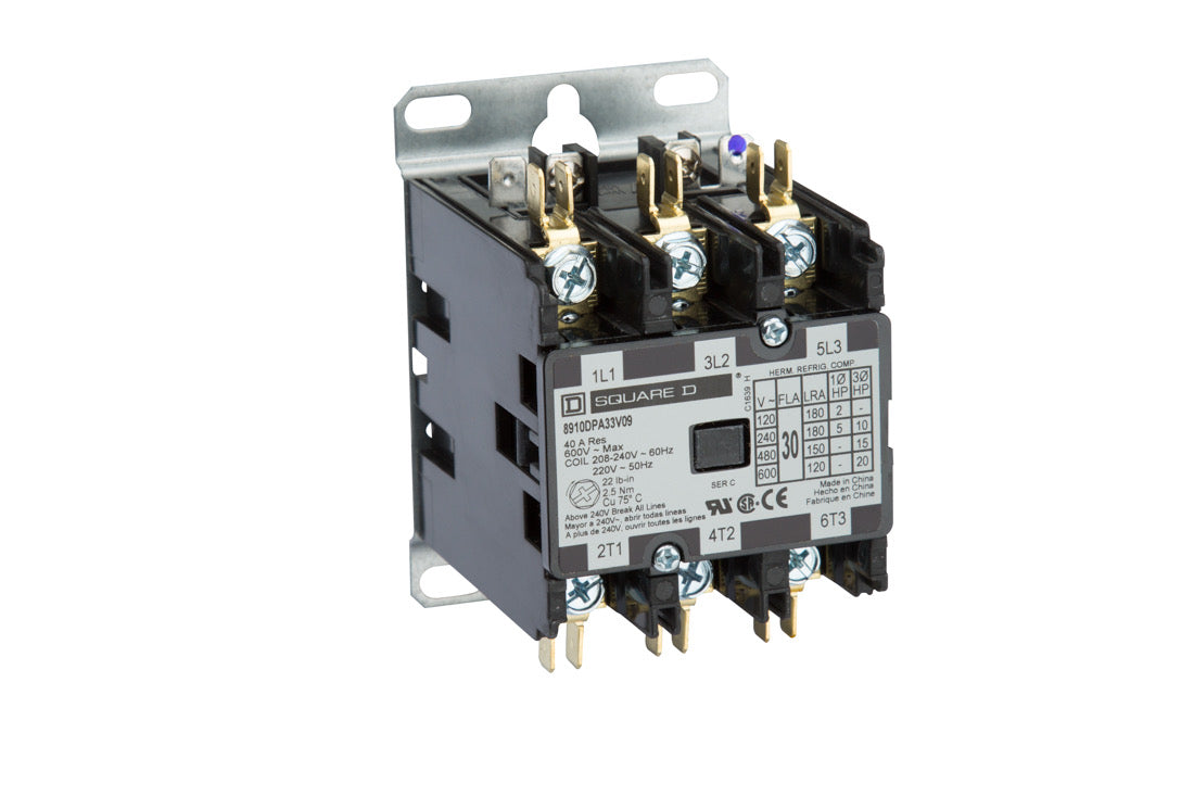 3-pole motor starter contactor for industrial motor control applications