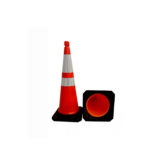 Heavy-Duty Reflective Traffic Cones, 28 in., Orange