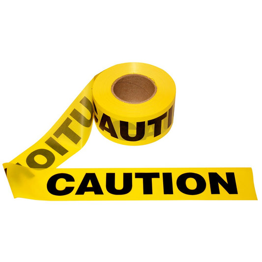 caution barricade tape roll for temporary hazard marking and work zone control